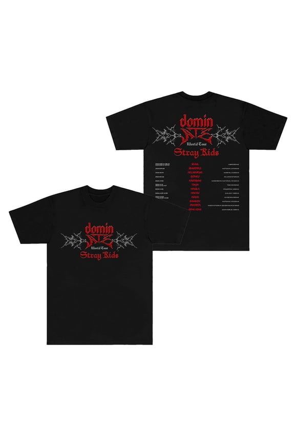 Kpop Stray Kids Dominate World Tour Merch T-shirt unisex T-shirt loose and fashionable short sleeved top