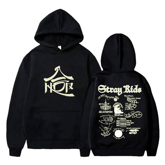 Kpop Stray Kids Hop Tracklist Hoodies SKZ Dominate World Tour Merch Unisex HipHop Hooded Sweatshirts