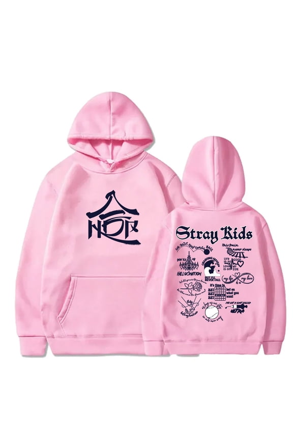 Kpop Stray Kids Hop Tracklist Hoodies SKZ Dominate World Tour Merch Unisex HipHop Hooded Sweatshirts