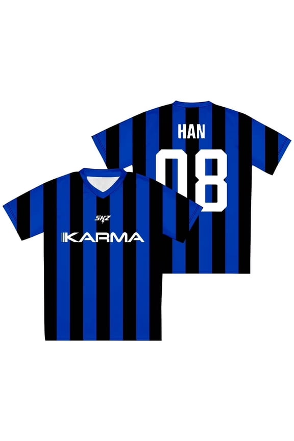 Kpop Stray Kids Karma Pop-Up Uniform T-shirt – Unisex V-Neck Short Sleeve Team Shirt,Dominate World Tour, STAY Fan Support Outfit, Streetwear Top