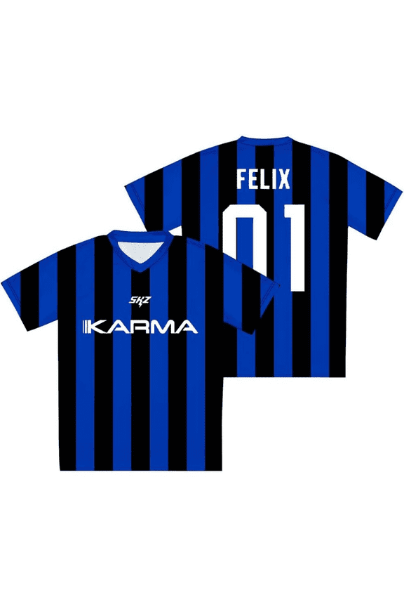 Kpop Stray Kids Karma V-Neck Jersey SKZ  Dominate World Tour Merch Tee Women Men Fashion Short Sleeve T-Shirts