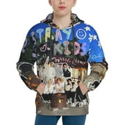 Kpop Stray Kids Kids' Hoodie 3d Print Sweatshirt Soft Pullover Hooded With Big Pockets Fans Gifts For Boys Or Girls Small