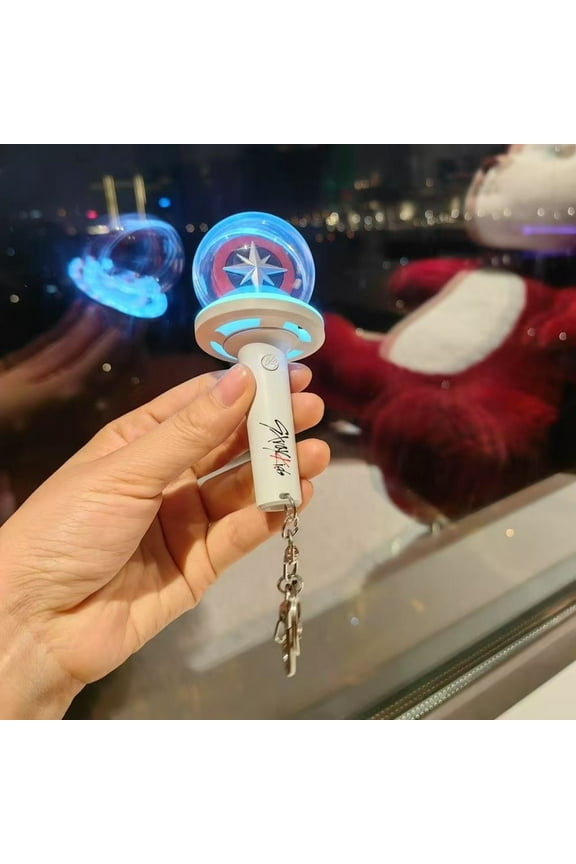 Kpop Stray Kids Light Stick Ver 2 Keychain Concert Fan Gift SKZ Goods Light Stick Color and Speed ​​Adjustable