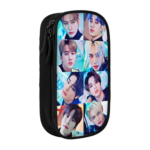 Kpop Stray Pencil Case, Multipurpose Pencase ,Large Capacity Durable Pencil Pouch Storage Pen Bag Organizer Stationery