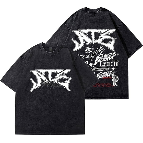 Kpop Stray Kids SKZ Ate Tracklist Cotton T-shirt Cosplay unisex fashionable washed short sleeved T-shirt