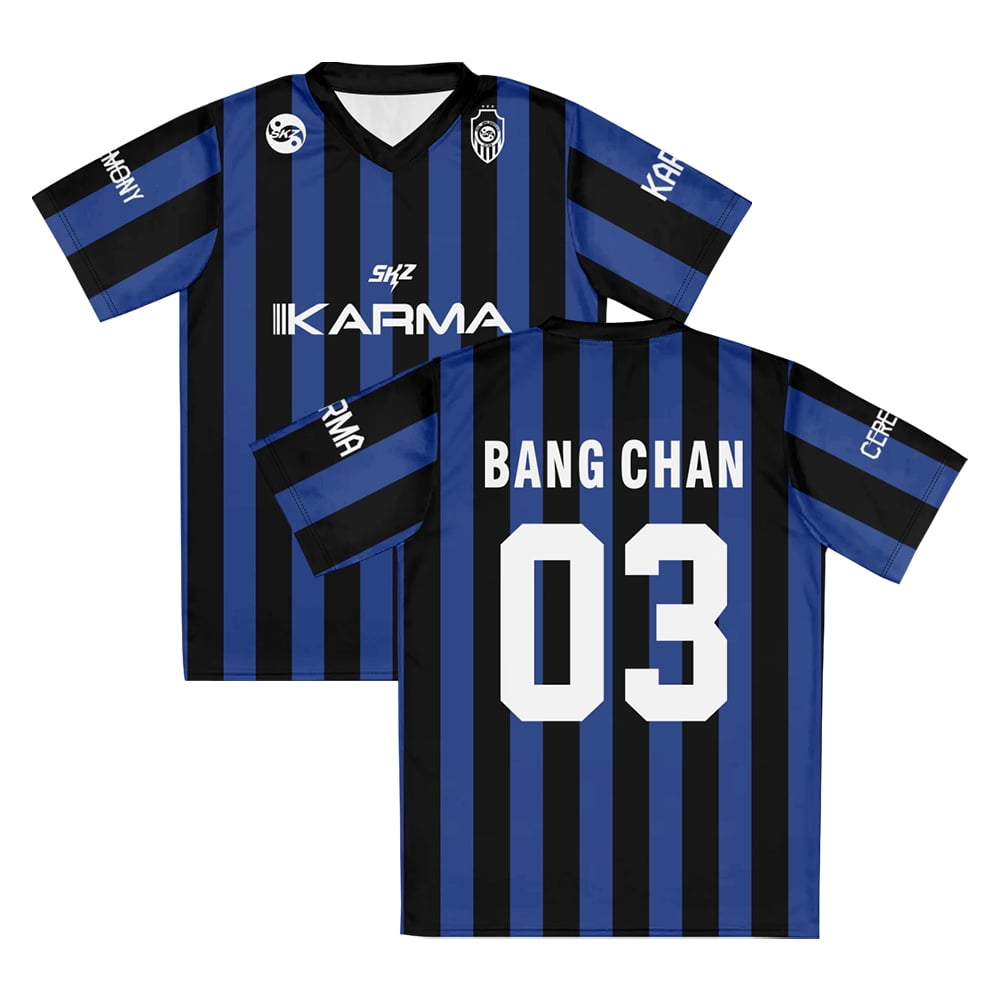 Kpop Stray Kids SKZ Karma T-shirt V-Neck Short Sleeve Sport Tee