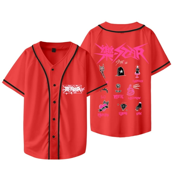 Kpop Stray Kids SKZ Merch Baseball Jacket Tour New Logo T-Shirts Women Men Fashion Short Sleeve Tee