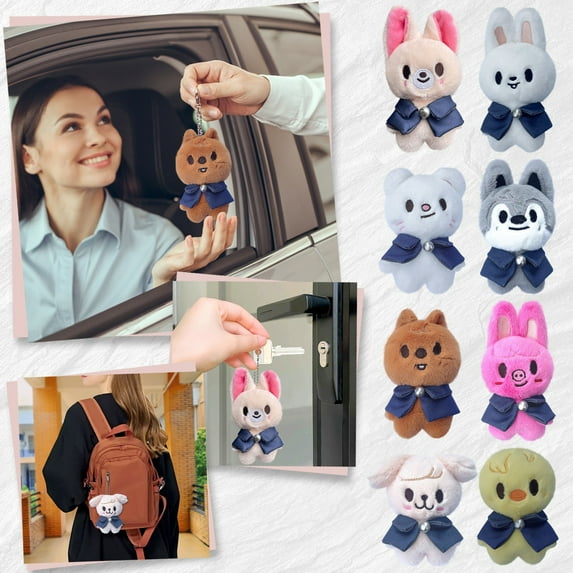 Kpop StrayKids Skzoo Plush Stuffed Animal Toy, Wolf Chan, Leebit, Leebit Plush Decor Gifts for Kids Baby Girls Boys