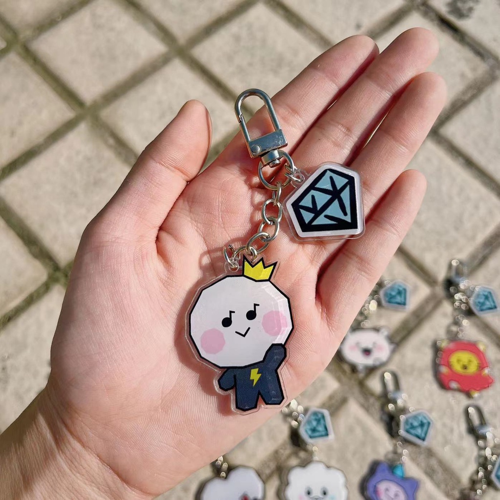 Kpop TREASURE Cute Cartoon Characters TRUZ Keychains Acrylic