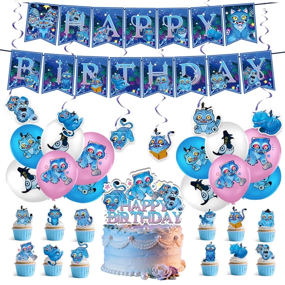 Kpop Witcher Girls' Pet Tiger Themed Birthday Party: Tableware, Atmosphere Banners