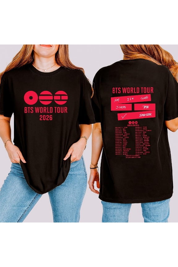 Kpop World Tour 2026T-shirt, Idol Group Shirt, Concert Music Tee, Kpop Fans Gift