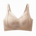 thumbnail image 1 of Kpoplk Jelly Bras for Women No Underwire Full Coverage Push Up Bra Wireless Seamless Bra Comfortable Tshirt Bralettes Size 34,Coffee, 1 of 3