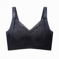 thumbnail image 1 of Kpoplk Jelly Bras for Women No Underwire Full Coverage Push Up Bra Wireless Seamless Bra Comfortable Tshirt Bralettes Size 40,Black, 1 of 4