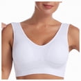 thumbnail image 1 of Kpoplk Women's Comfy Pullover Wireless Bra Seamless Bralettes No Underwire T Shirt Wirefree Wide Straps Sleep Everyday Bras Size XL,White, 1 of 4