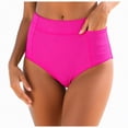 thumbnail image 1 of Kpoplk Women's High Waisted Bikini Bottom Full Coverage Bathing Suit Swim Bottoms Tummy Control Swimsuit Shorts Size S,Pink, 1 of 9