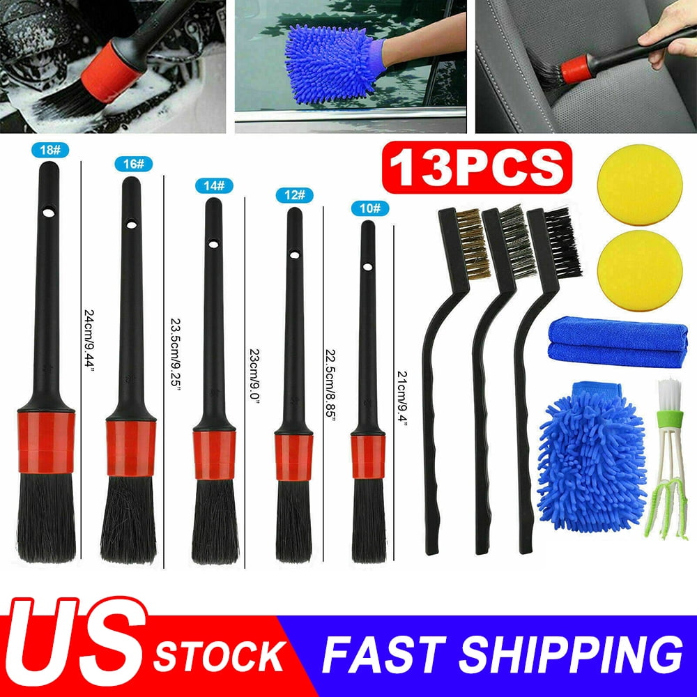 Kqiang 12/13/18 x Car Detailing Brush Wash Auto Detailing Cleaning Kit