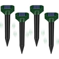 thumbnail image 1 of KingFurt 4 Pack Solar Mole Repellent Outdoor, Ultrasonic Mole Repellent Stakes for Lawn Garden Yard, 1 of 19