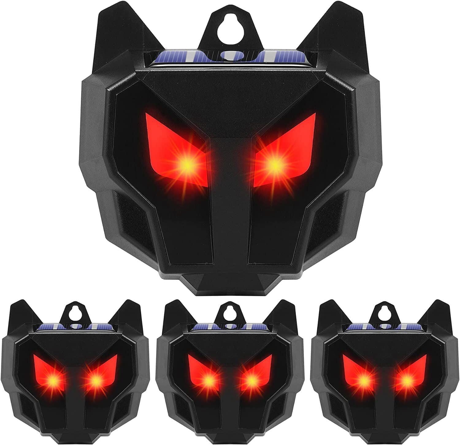 KingFurt 4 X Solar Powered Nocturnal Wild Animal Repeller Bionic Eyes Predator For Yard 1