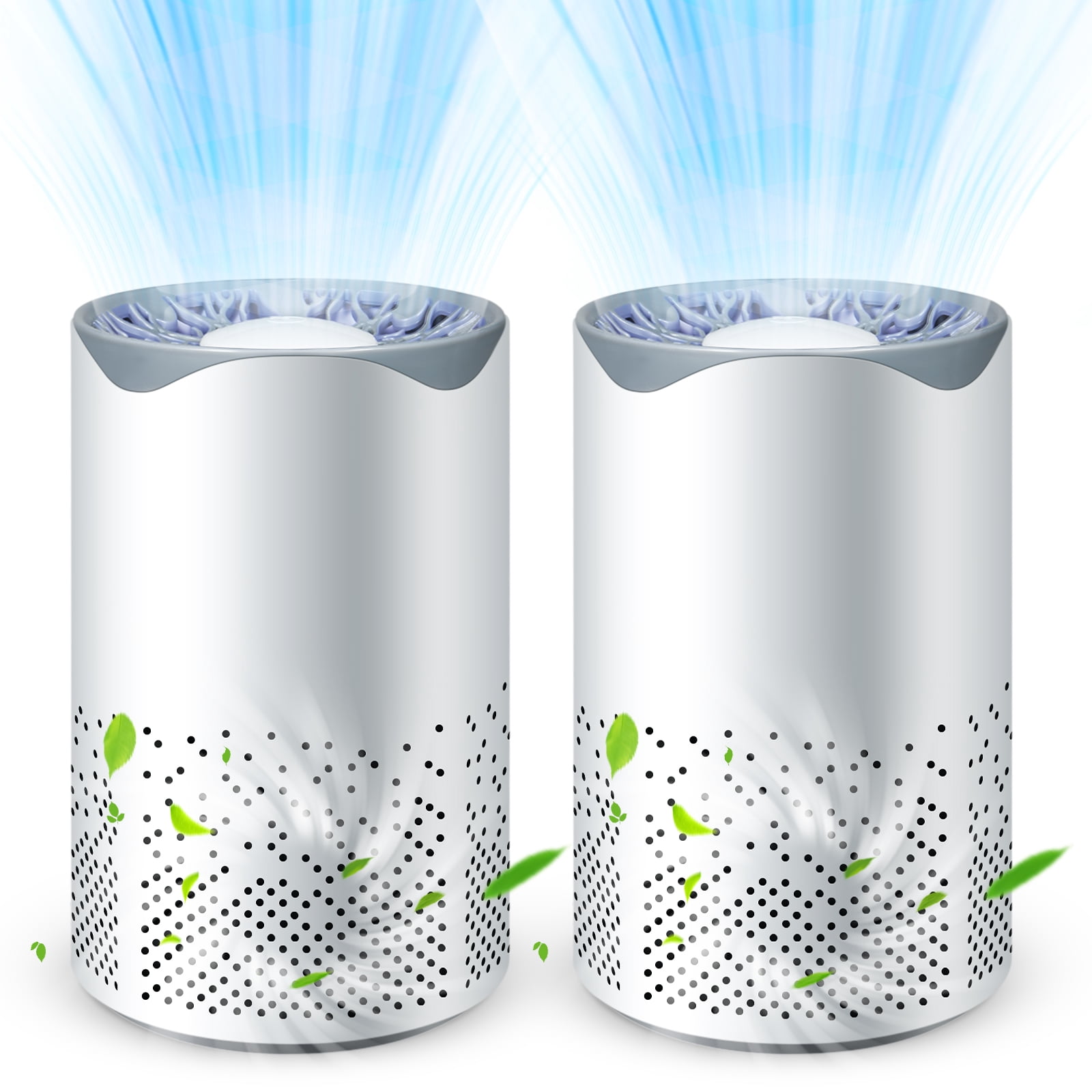 Kqiang Air Purifiers, HEPA Air Filter,Desk Quiet Air Cleaner, Portable Small Air Purifier for Home, Office, Bedroom -2pcs