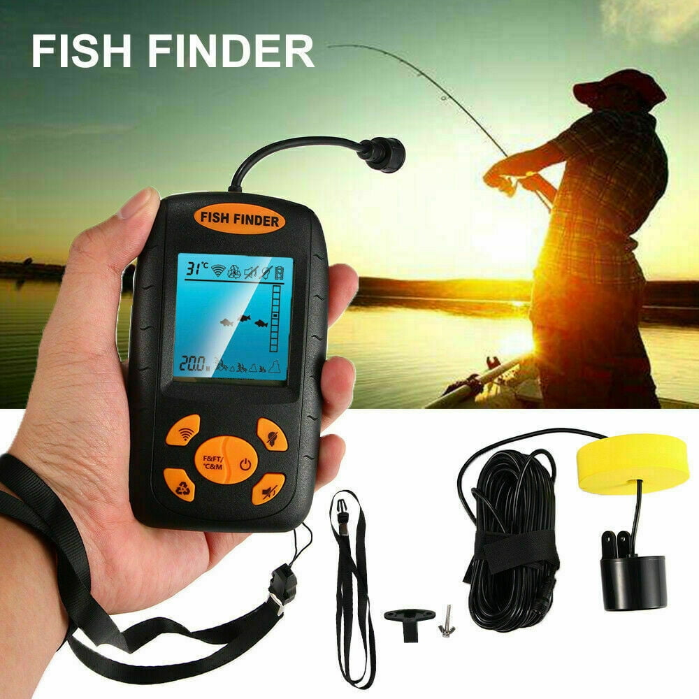 Kqiang New Portable Fish Finder Echo Sonar Alarm Sensor Transducer  Fishfinder Us Seller 