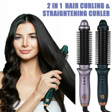 kydely Professional 2-Way Rotating Curling Iron Hair Brush 2in1 Curler