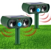 Kqiang Ultrasonic Animal Repellent Waterproof Solar Deterrent Cat Repellent Suppository Set with Ultrasonic Animal Repellent, Unscented (2 Pack)