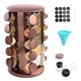 thumbnail image 1 of Kqpoinw Spice Carousel, Spice Rack Rotating 360°, Spice Organizer with 20 Spice Jars, Stainless Steel Spice Rack Spice Jars with Shelf for Kitchen, Gold, 1 of 6