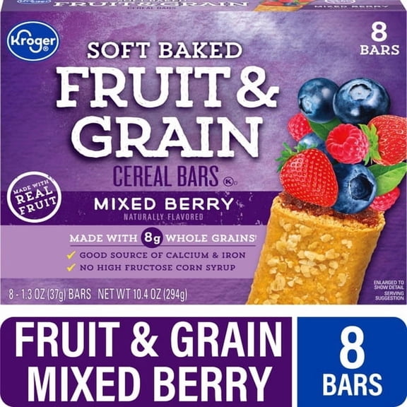 Kr Fruit and Grain Mixed Berry Cereal Bars 8 ct