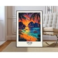 thumbnail image 1 of Krabi Thailand Coastal Travel Poster, Unframed Canvas 24x36in, 1 of 4