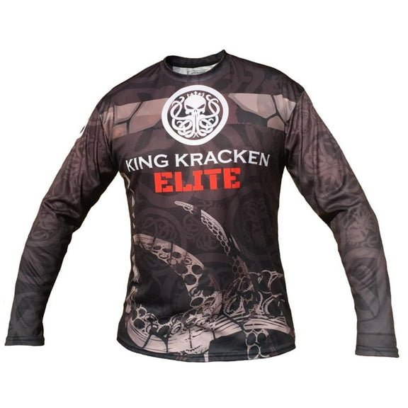 Kracken Elite Fishing Performance Fishing Sunblock Shirt Sun Shield Long Sleeve Shirt UPF50 Dry Fit Quick-Dry