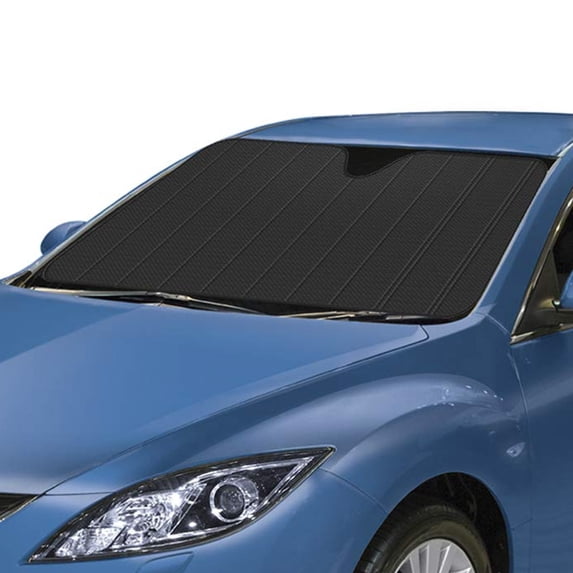Kraco Auto-Shade 28.5x63" Universal Fit Sunshade, Black Matte