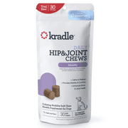 Kradle Calming Hip & Joint Soft Chews, Dog Mobility Support, Chicken Flavor, 30 Count