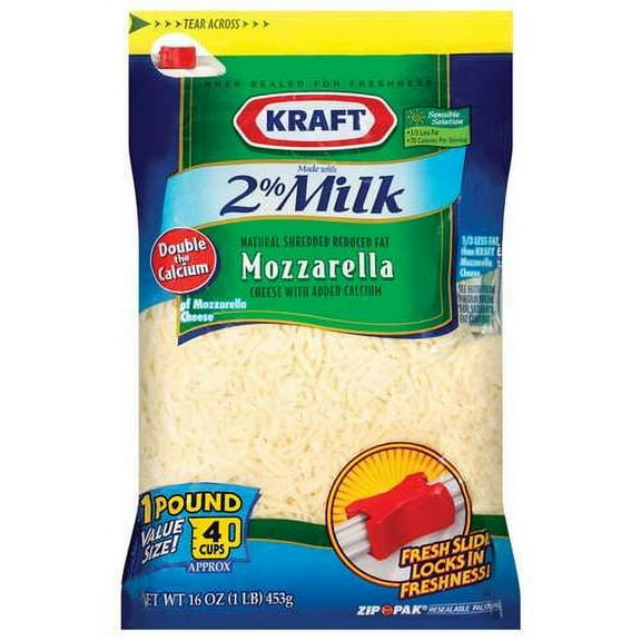 Kraft 2% Milk Shredded Mozzarella Cheese, 16 oz