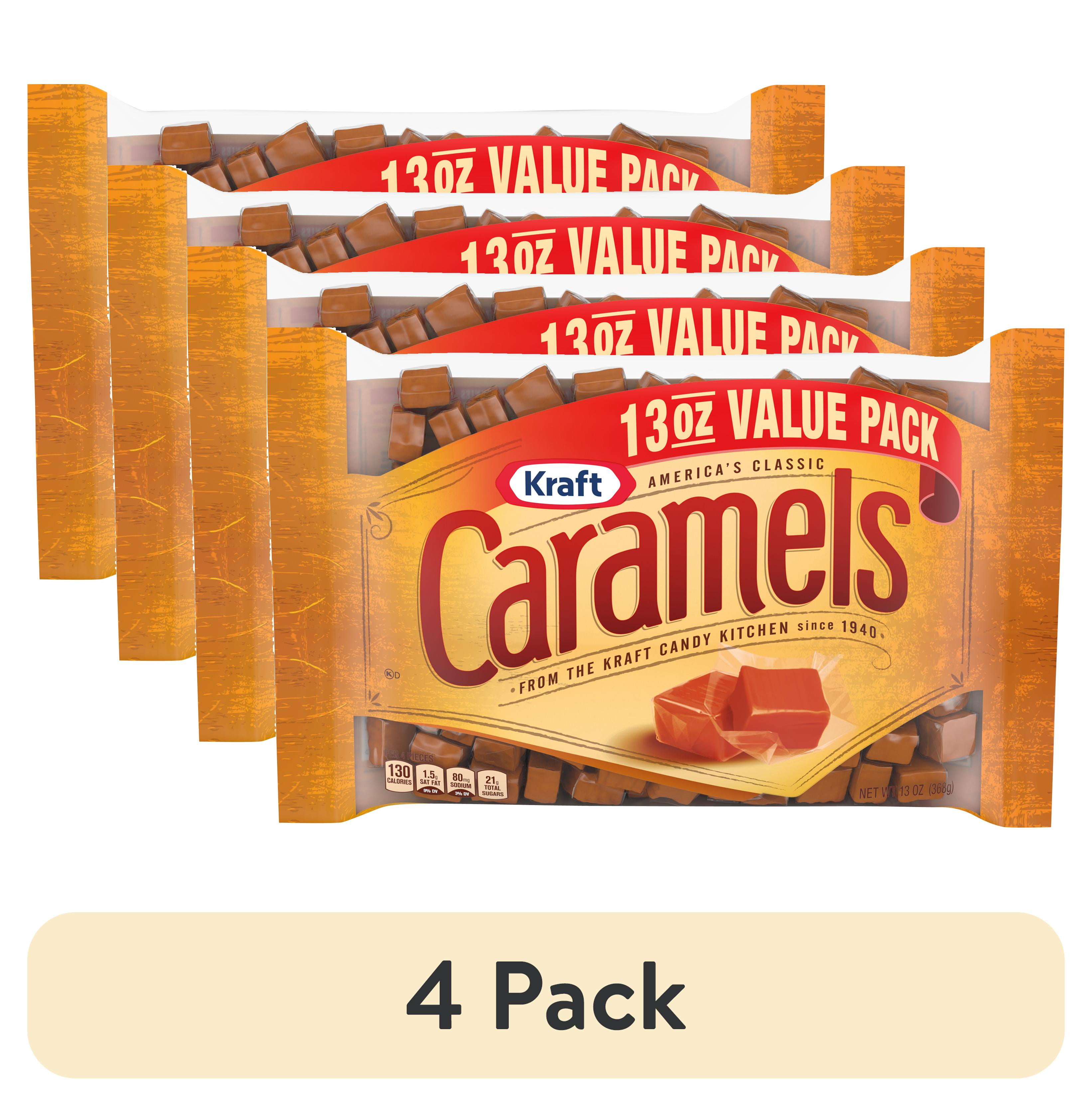 (4 pack) Kraft America's Classic Individually Wrapped Candy Caramels
