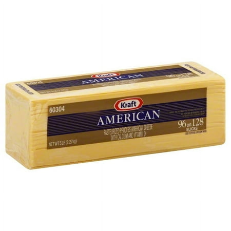 Kraft American Ribbon Sliced Cheese, 5 Pound -- 4 per case.