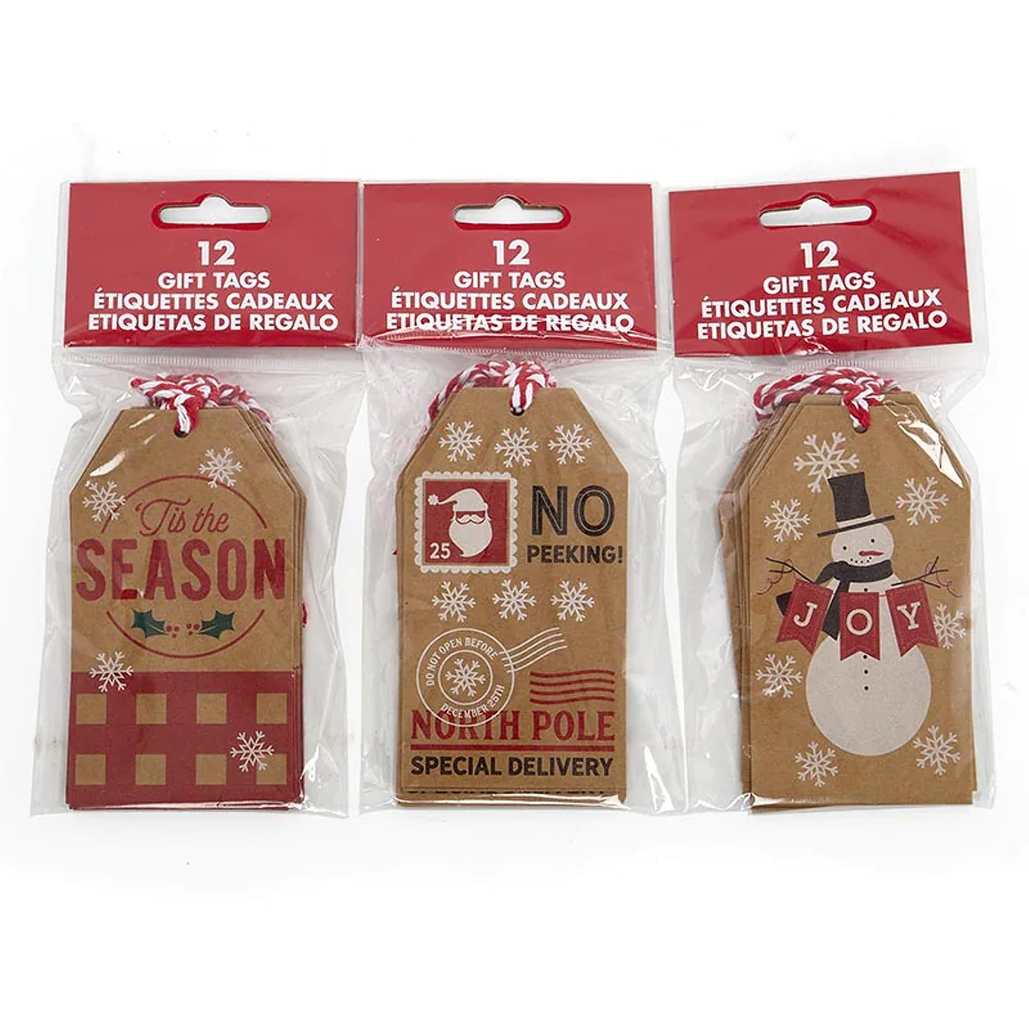 Natural Kraft Rustic Christmas Holiday Present Gift Tags