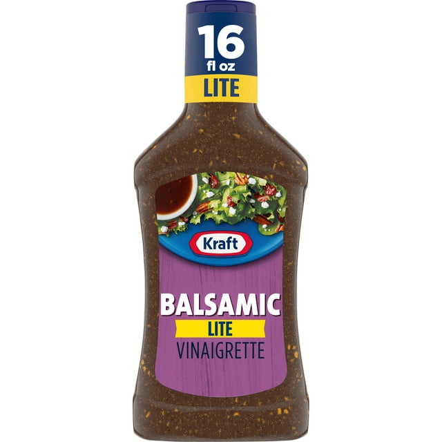Kraft Balsamic Vinaigrette Lite Salad Dressing, 16 fl oz Bottle