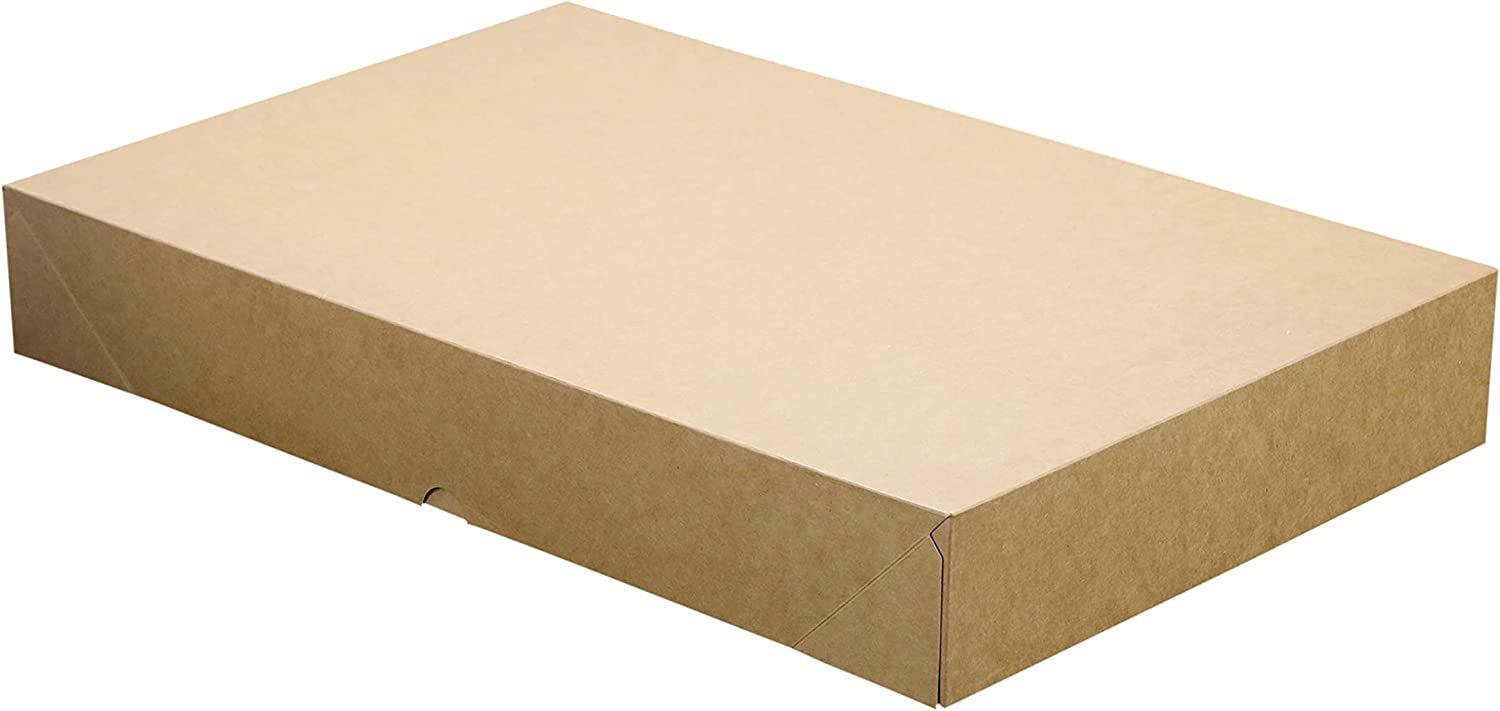 Kraft Brown Gift Boxes for Clothes 16.9x11x2.5 Inch Large Gift