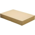 Kraft Brown Gift Boxes for Clothes 16.9x11x2.5 Inch Large Gift Boxes with Lids for Apparel