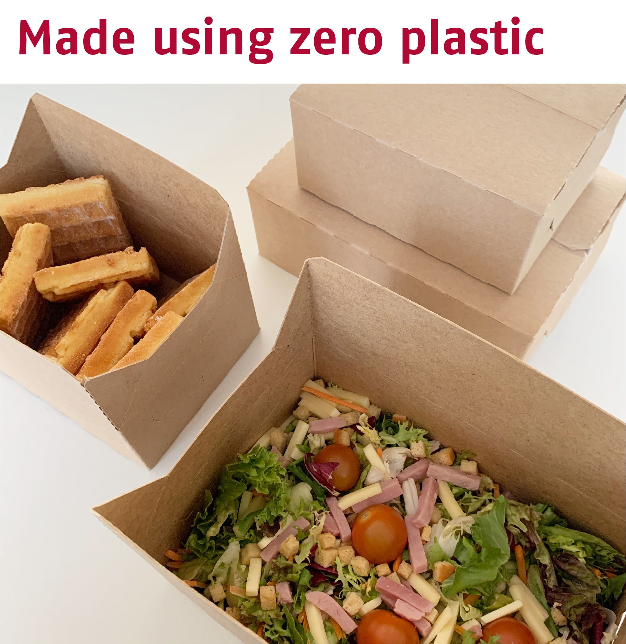 Kraft Brown Take Out Food Containers / Take Out Boxes 70 oz (50 Pack