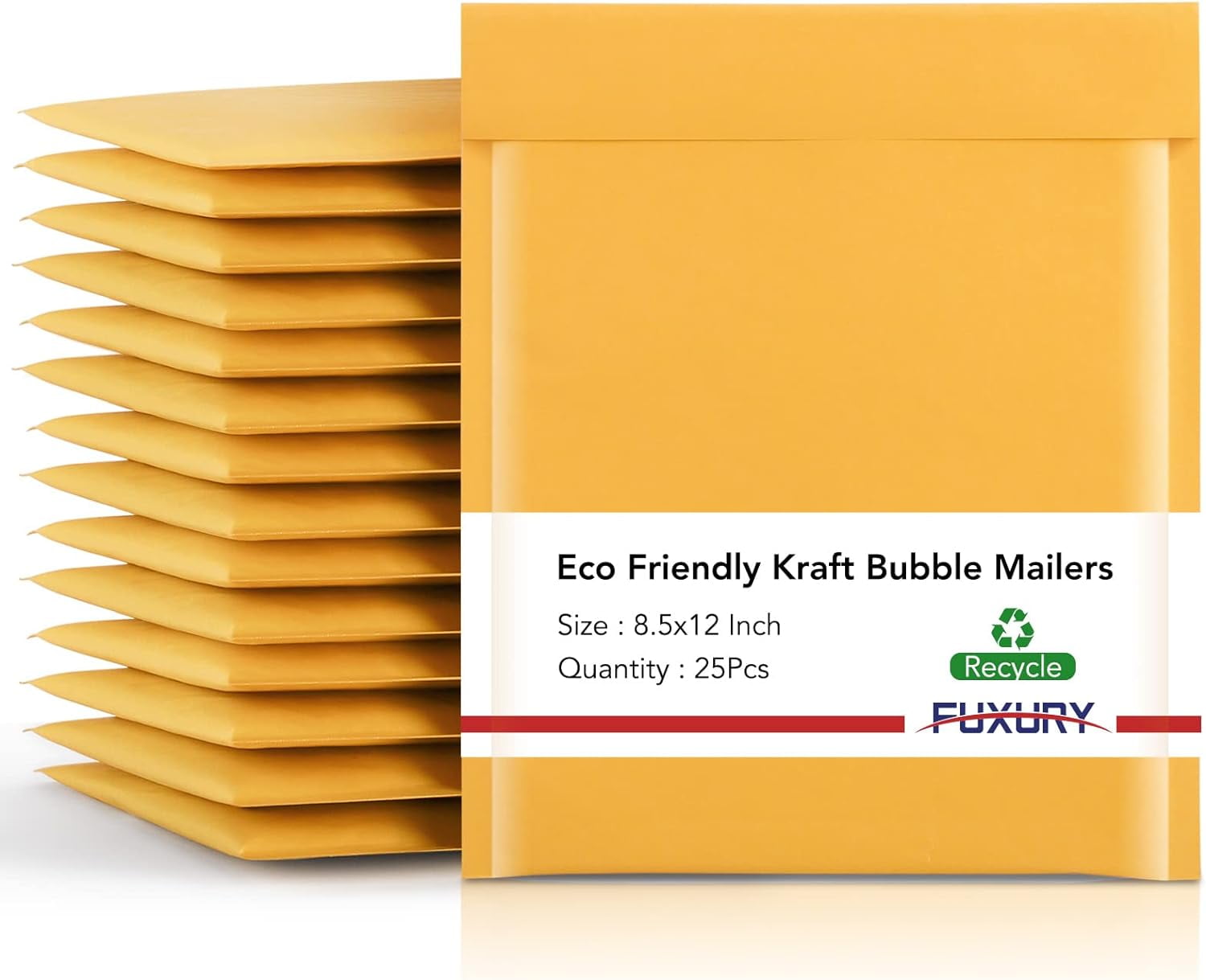 Kraft Bubble Mailers 8.5x12 Inch 25 Pack, Strong Adhesion Padded Envelopes #2,Self Seal Bubble Envelopes, Padded Mailers,Book Mailer Packaging for Small Business,Yellow