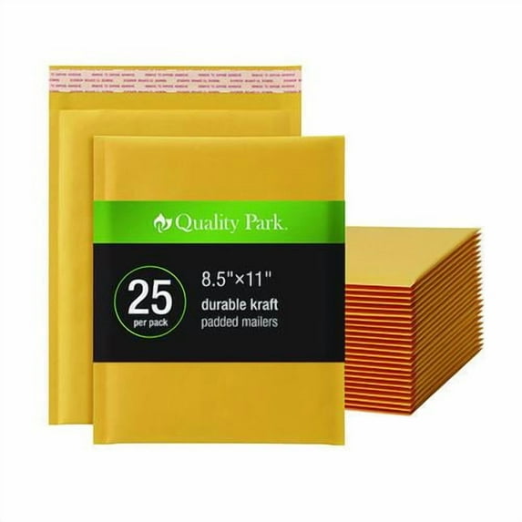 Kraft Bubble Mailers, Barrier Bubble Cushion, Redi-Seal Adhesive Closure, 8.25 x 11, Brown Kraft, 25 | Bundle of 10