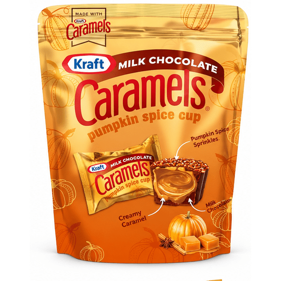 Kraft Caramels Milke Chocolate Pumpkin Spice Cups