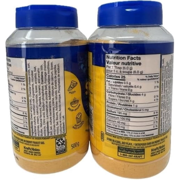 Kraft Cheese Seasoning Powder Shaker 17.6 oz 500 g, 2 pack