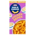 thumbnail image 1 of Kraft Mac and Cheese, 1 Box, for Easy Snack or Dinner Sides, Limited Edition Chicken Ramen Flavor, No Artificial Flavors, Preservatives or Dyes, 7.25 oz, 1 of 15