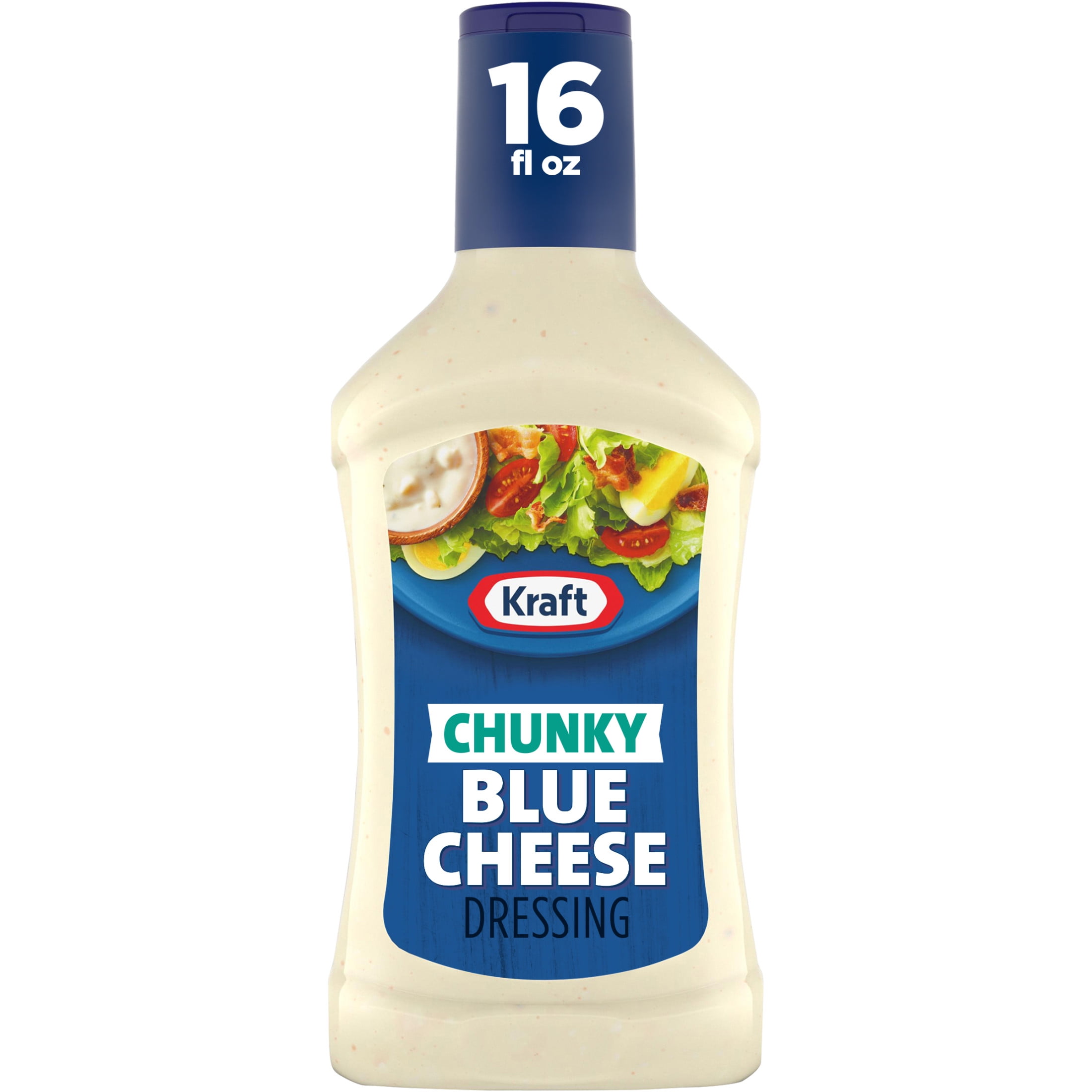 Kraft Chunky Blue Cheese Dressing, 16 fl oz Bottle