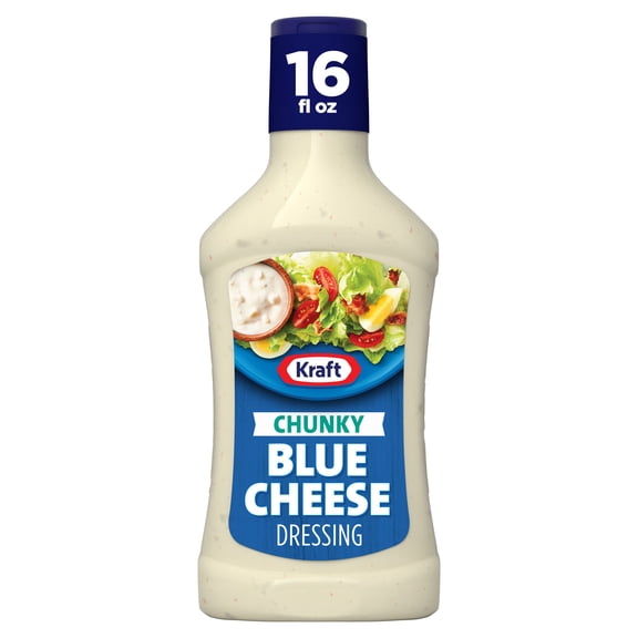 Kraft Dressing, 1 Bottle, for Salads and Dipping, Chunky Blue Cheese, No High-Fructose Corn Syrup, No Artificial Flavors, 16 oz