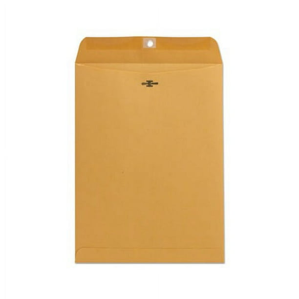 Kraft Clasp Envelope, #10 1/2, Square Flap, Clasp/Gummed Closure, 9 x 12, Brown Kraft, 100/Box Kraft Clasp Envelope, #10 1/2, Square Flap, Clasp/Gummed Closure, 9 x 12, Brown Kraft, 100/Box