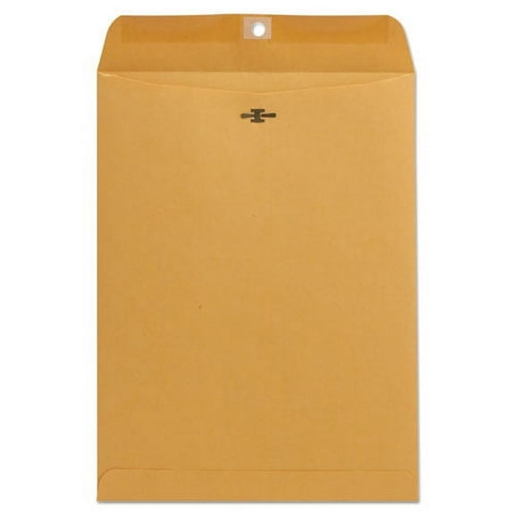 Kraft Clasp Envelope, #10 1/2, Square Flap, Clasp/gummed Closure, 9 X 12, Brown Kraft, 100/box | Bundle of 2 Boxes