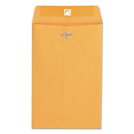 Universal UNV35260 6 in. x 9 in. #55 Square Flap Gummed/Clasp Envelope - Brown Kraft (100/Box)